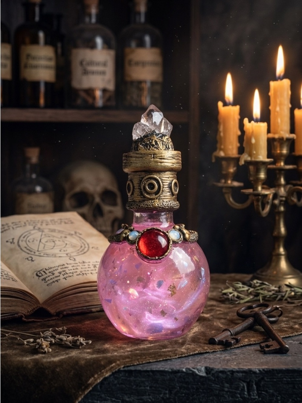 Resin potion bottle